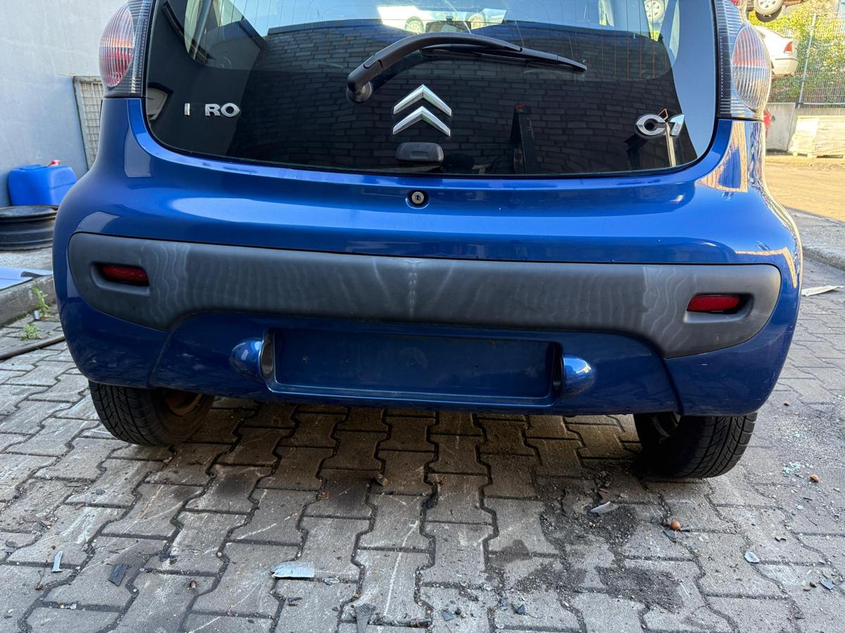 Citroen C1 original Stoßstange Stoßfänger hinten KNR Bleu Damas BJ08